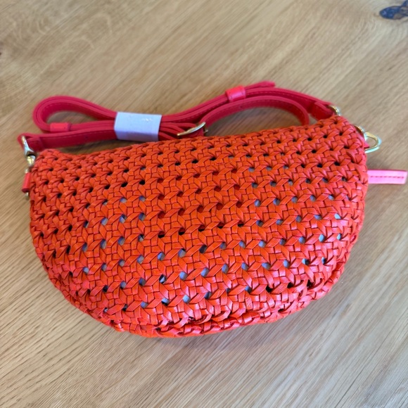 Clare V PETITE FANNY in Bright Poppy Rattan NWT $345 - Picture 6 of 11